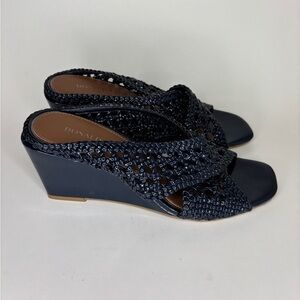 donald pliner Shoes Wedge Heels Jelly Rubber Blue Slides Women Size 8M